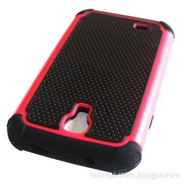 Hybrid Mobile Phone Case for Samsung Galaxy S4/i9500, Rugged Matte Hard Skin, Ballistic Style